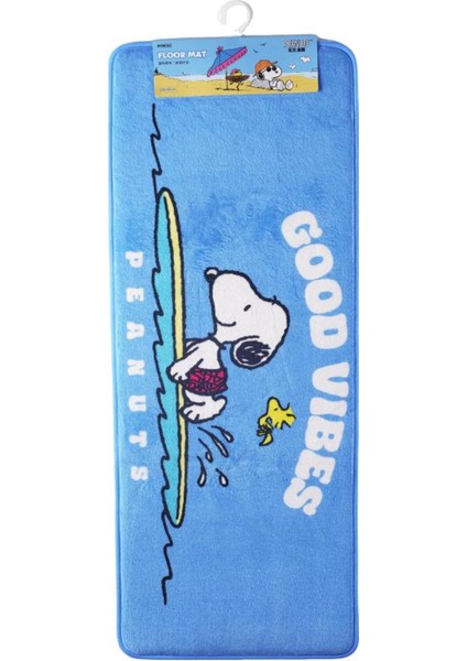Snoopy Lisanslı Seyahat Serisi Uzun Sünger Küçük Halı 100X40 cm fırsatları