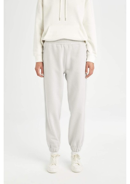 Standart Boy Jogger Kalın Eşofman Altı Basic Düz Beli Paçası Lastikli Cepli