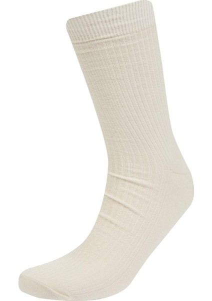 Erkek Rahat Lastikli 3'lü Pamuklu Uzun Çorap D9682AXNS