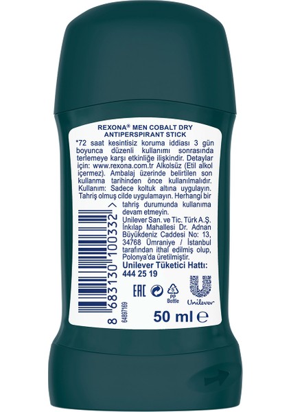 Men MotionSense Erkek Stick Deodorant Cobalt Dry 50 ml modelleri