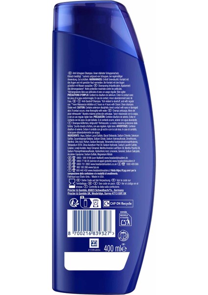 Head & Shoulders Clinical Strength Cooling Itch Rescue Kaşıntı Karşıtı Şampuan 400 ml