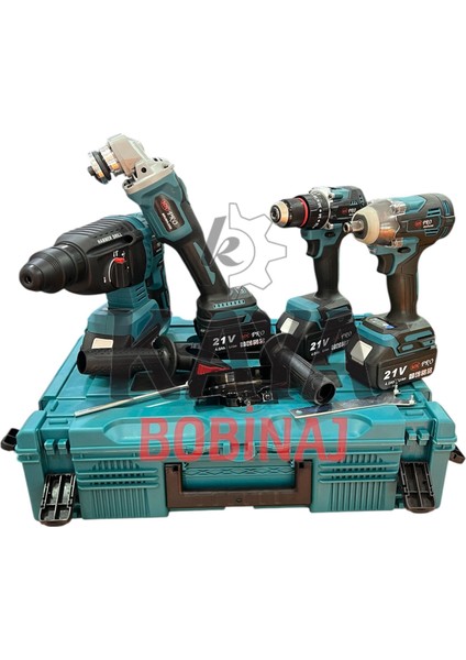 Komson Kömürsüz Motorlu Şarjlı 4'lü Set