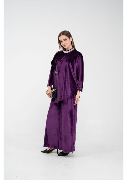 Taş Detaylı Kadife Takım K8048 modelleri