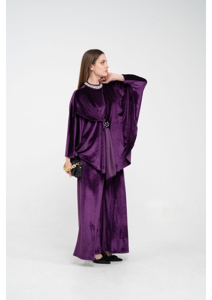 Taş Detaylı Kadife Takım K8048 indirimleri