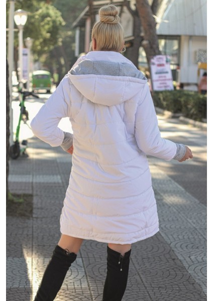Kışlık Kapüşonlu Kadın Uzun Şişme Mont indirimleri
