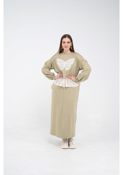 Dantel Detaylı İkili Takım K8068