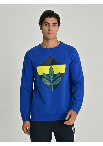 Erkek Trıbun Sarı Lacivert Basıc Swea