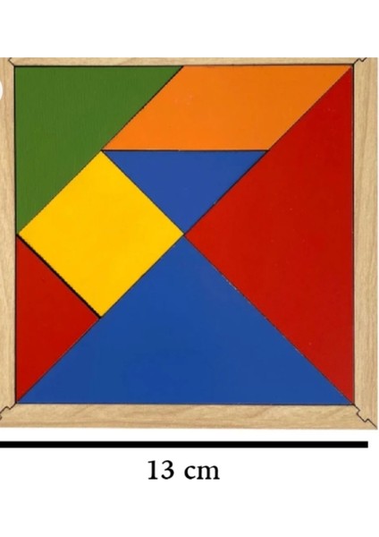 hamaha ahşap renkli tangram zeka oyunu 7 parçalı 18x18 cm fiyatları