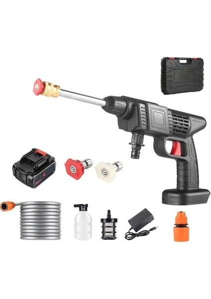 48V Şarjlı Çift Bataryalı Taşınabilir Basınçlı Oto Yıkama Bahçe Sulama Tabancası