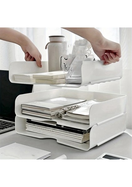 A4 Dosya Saklama Kutusu Masa Depolama Çok Katmanlı Raf Öğrenci Yurdu Kitaplığı Masa Rafı Ofis Malzemeleri (Yurt Dışından) modelleri