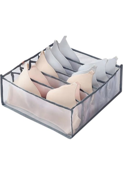 Iç Çamaşırı Sütyen Çorap Düzenleyici Saklama, Yıkanabilir Katlanabilir Çekmeceli Giysi Düzenleyici (Gri - 6 Izgara) (Yurt Dışından) fırsatları