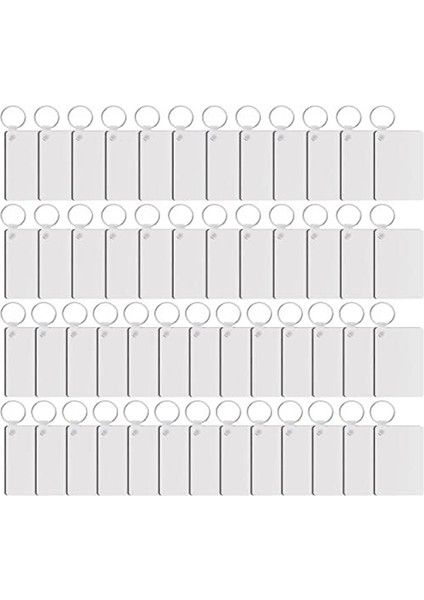 50 Adet Dikdörtgen Süblimasyon Anahtarlık Boşlukları Çift Taraflı Isı Transfer Boşlukları Mdf Boş Tahta Anahtarlık Boşlukları (Yurt Dışından)