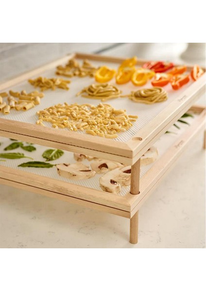 Katlanabilir Makarna Kurutma Rafı, Ev Yapımı Erişte Için Erişte Kurutma Makinesi, 4 Tek Tabanlı Çubuklu Doğal Ahşap Erişte Kurutma Rafı (Yurt Dışından) fiyatları