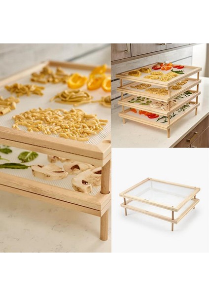 Katlanabilir Makarna Kurutma Rafı, Ev Yapımı Erişte Için Erişte Kurutma Makinesi, 4 Tek Tabanlı Çubuklu Doğal Ahşap Erişte Kurutma Rafı (Yurt Dışından) fırsatları