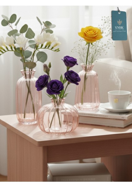 3'lü Minimalist Dekor Cam Vazo, Oda Kokusu Şişesi, Modern Dekor Vazo fiyatları