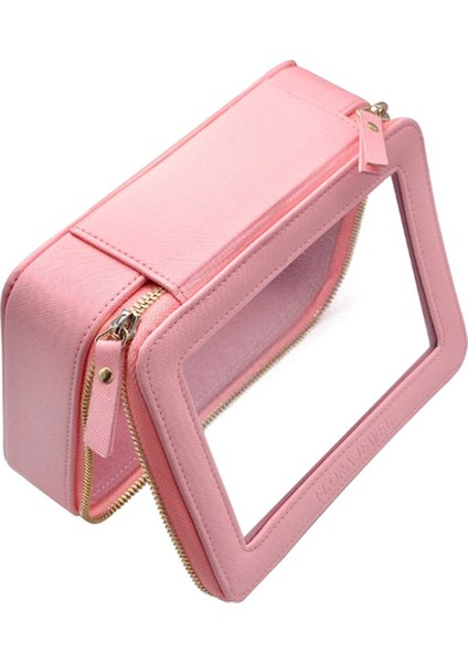 Şeffaf Kozmetik Kutusu Fermuarlı Deri Turizm Kozmetik Saklama Kutusu Kare Hava Yastıklı Kutu Ruj Kutusu (Yurt Dışından) fiyatları