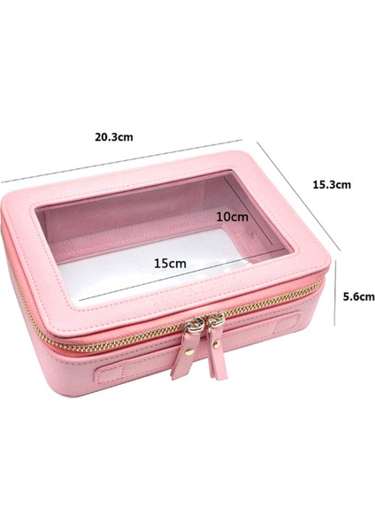Şeffaf Kozmetik Kutusu Fermuarlı Deri Turizm Kozmetik Saklama Kutusu Kare Hava Yastıklı Kutu Ruj Kutusu (Yurt Dışından) modelleri