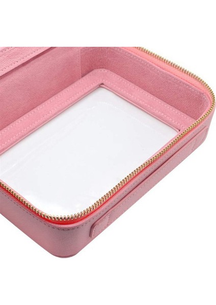Şeffaf Kozmetik Kutusu Fermuarlı Deri Turizm Kozmetik Saklama Kutusu Kare Hava Yastıklı Kutu Ruj Kutusu (Yurt Dışından) fırsatları