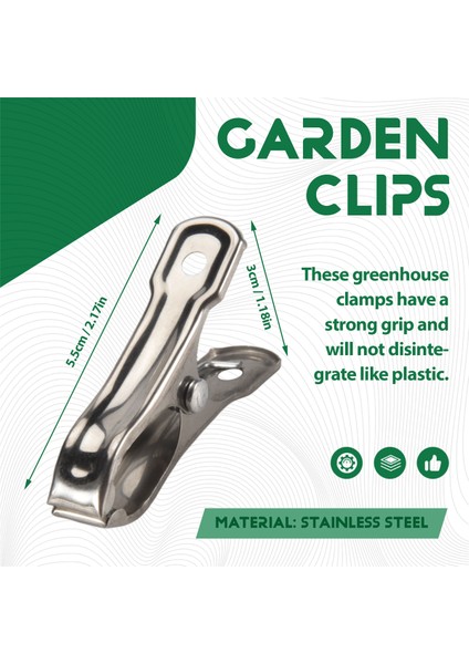 60 Adet Bahçe Klipsi, Ağ, Bahçe Çemberleri Veya Sera Çemberleri Için Paslanmaz Çelikten Üretilmiş Sera Kelepçeleri (Yurt Dışından) indirimleri