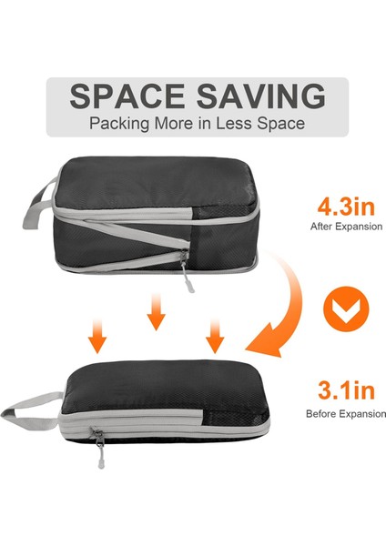 Sıkıştırma Paketleme Küpleri, El Bagajı Için 4'lü Ultra Hafif Paketleme Küpleri, Bavul Düzenleyici Çanta Için Seyahat Paketleme (Yurt Dışından) fırsatları