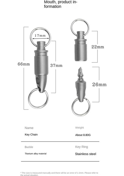 Titanyum Alaşımlı Hızlı Çekmeli Anahtarlık Evrensel Tokalı Araba Anahtarlığı Mini Döner Halkalı Alet (Yurt Dışından) fırsatları