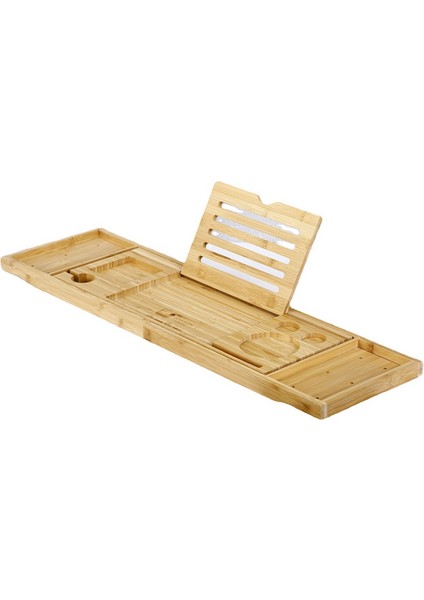 Bambu Küvet Tepsisi, Kitap Tablet Şarap Kadehi Bardak Havlu Askısı ile Ayarlanabilir Banyo Küvet Düzenleyici (Yurt Dışından) fiyatları