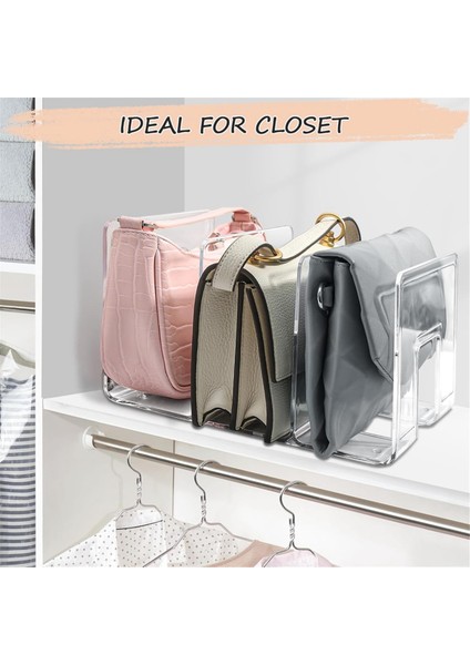 Dolap Için Çanta Düzenleyici, Akrilik Şeffaf Çanta Saklama Düzenleyicileri, 2 Adet Farklı Boyutta Bölücü Tutucu, Çanta Rafı (Yurt Dışından) indirimleri