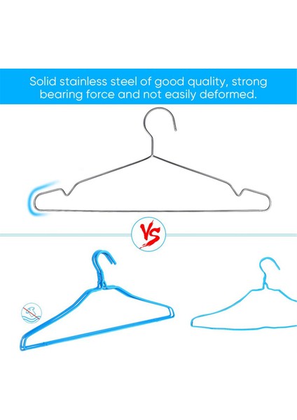 Tel Askılar 30'lu Paket Güçlü Ağır Hizmet Tipi Paslanmaz Çelik Metal Ultra Ince Yerden Tasarruf Sağlayan Elbise Askıları (Yurt Dışından) fiyatları