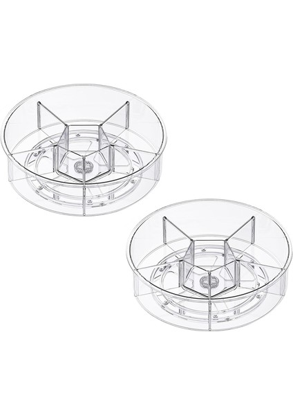 Dolap, Buzdolabı ve Kiler Tezgahı Için Tembel Susan Pikap Düzenleyici Şeffaf Büyük Baharat Rafı 2 Adet 11,6 Inç (Yurt Dışından)