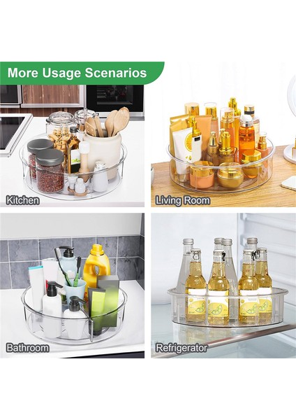 Dolap, Buzdolabı ve Kiler Tezgahı Için Tembel Susan Pikap Düzenleyici Şeffaf Büyük Baharat Rafı 2 Adet 11,6 Inç (Yurt Dışından) modelleri