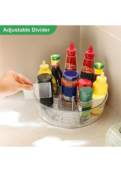 Dolap, Buzdolabı ve Kiler Tezgahı Için Tembel Susan Pikap Düzenleyici Şeffaf Büyük Baharat Rafı 2 Adet 11,6 Inç (Yurt Dışından) fırsatları