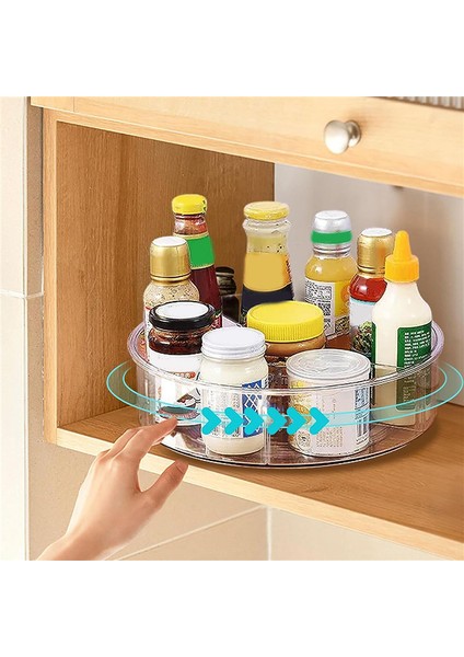 Dolap, Buzdolabı ve Kiler Tezgahı Için Tembel Susan Pikap Düzenleyici Şeffaf Büyük Baharat Rafı 2 Adet 11,6 Inç (Yurt Dışından) indirimleri