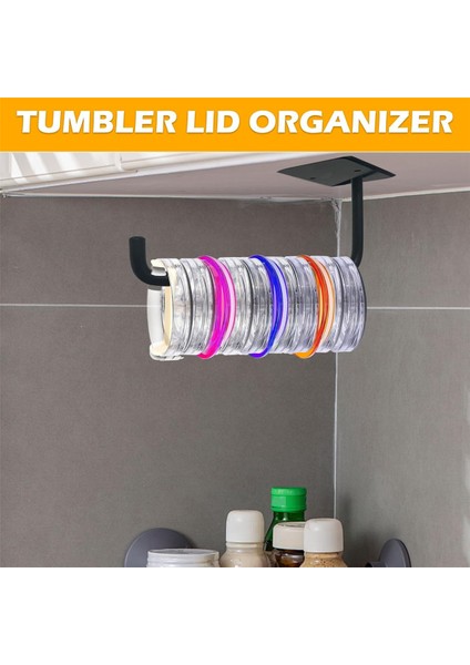 Yatay Bardak Kapağı Düzenleyici, Birden Fazla Kapağı Tutabilen Bardak Kapağı Düzenleyici, Dolap Altı Bardak Kapağı Tutucu (Yurt Dışından) fırsatları