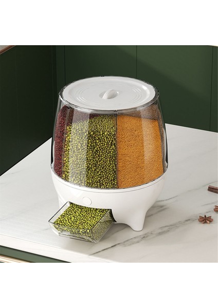 360 Derece Dönebilen Gıda Dağıtıcı Ölçüleri Mutfak Için Kova Tahıl Dağıtıcısı Nem Geçirmez Kapalı Tahıl Dağıtıcısı (Yurt Dışından) fırsatları