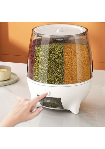 360 Derece Dönebilen Gıda Dağıtıcı Ölçüleri Mutfak Için Kova Tahıl Dağıtıcısı Nem Geçirmez Kapalı Tahıl Dağıtıcısı (Yurt Dışından) indirimleri