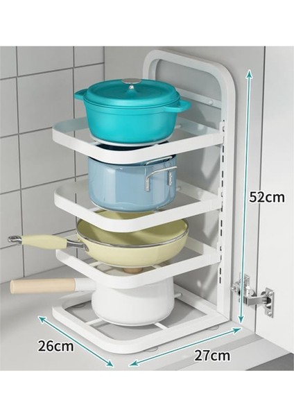 Tencere ve Tava Düzenleyici Tencere Rafı Tava Tutucu Dolap Altı Ayarlanabilir Mutfak Düzenleyicileri ve Depolama Siyah (Yurt Dışından) modelleri