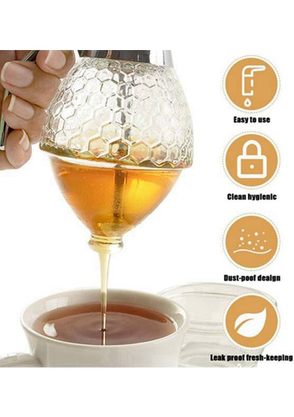 Bal Dağıtıcısı, Standlı Damlamasız Şurup Kabı, Güzel Petek Şeklinde Bal Kavanozu, Şurup Şeker Kabı, 3'lü Paket (Yurt Dışından) modelleri