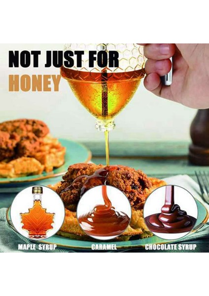 Bal Dağıtıcısı, Standlı Damlamasız Şurup Kabı, Güzel Petek Şeklinde Bal Kavanozu, Şurup Şeker Kabı, 3'lü Paket (Yurt Dışından) fırsatları