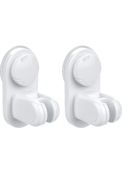 Duvara Monte Duş Braketi Banyo Ayarlanabilir Vantuzlu Duş Başlığı Duş Tabanı 5 Açı Ayarlanabilir Beyaz (Yurt Dışından)