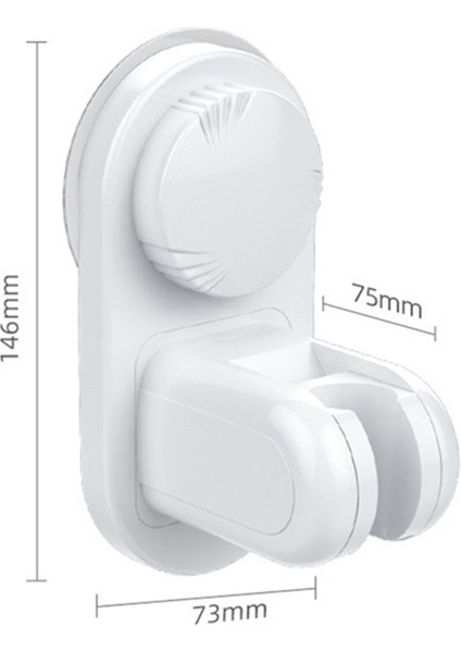 Duvara Monte Duş Braketi Banyo Ayarlanabilir Vantuzlu Duş Başlığı Duş Tabanı 5 Açı Ayarlanabilir Beyaz (Yurt Dışından) fiyatları