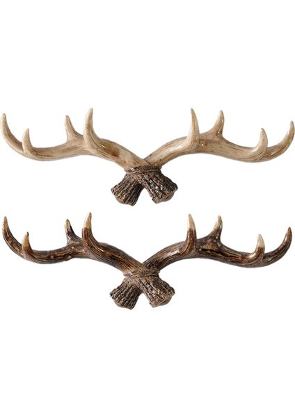 Vintage Geyik Boynuzu Kancası Reçine Anahtar Kancası Tutucu Duvara Monte Şapka Askısı Askısı Oturma Odası Banyo Iskandinav (Yurt Dışından)
