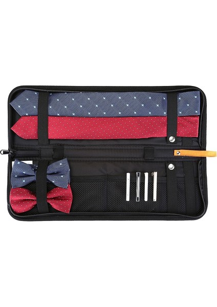 Erkek Iş Seyahati Temel Gereçleri Naylon Kravat Seyahat Kravatı Kol Düğmeleri Kılıf Kravat Tutucu Saklama Su Geçirmez Düzenleyici Çanta (Yurt Dışından) indirimleri