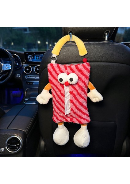 Sevimli Araba Mendil Tutucu - Araba Arkası Koltuk Mendil Tutucu Peluş Karikatür Hayvan Mendil Saklama Tutucu Askılı Mendil Kutusu, B (Yurt Dışından) modelleri
