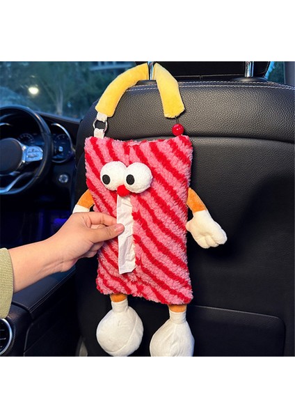 Sevimli Araba Mendil Tutucu - Araba Arkası Koltuk Mendil Tutucu Peluş Karikatür Hayvan Mendil Saklama Tutucu Askılı Mendil Kutusu, B (Yurt Dışından) fırsatları