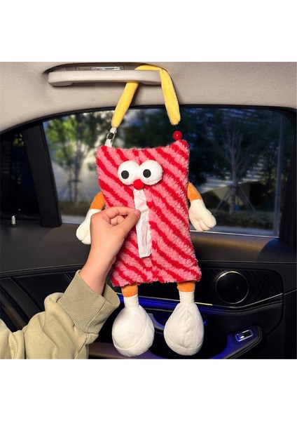 Sevimli Araba Mendil Tutucu - Araba Arkası Koltuk Mendil Tutucu Peluş Karikatür Hayvan Mendil Saklama Tutucu Askılı Mendil Kutusu, B (Yurt Dışından) indirimleri