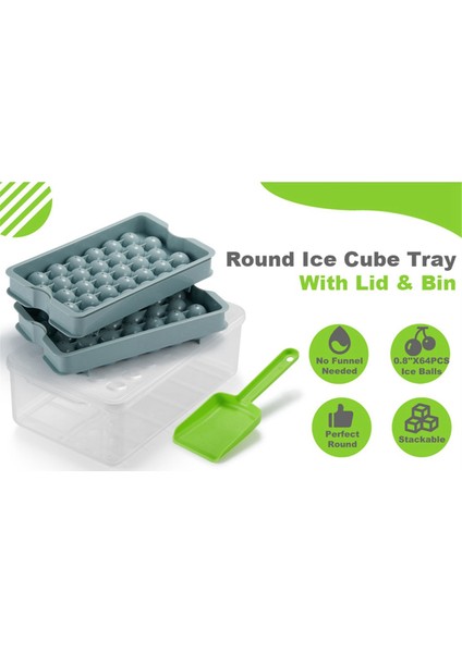 Mini Buz Küpü Tepsisi, Hazne ve Kepçe, Mini Buzdolabı Dondurucu Için Buz Tepsisi, Içecekleri, Kahveyi, Suyu Soğutmak Için Kırılmış Buz Tepsisi (Yurt Dışından) fırsatları