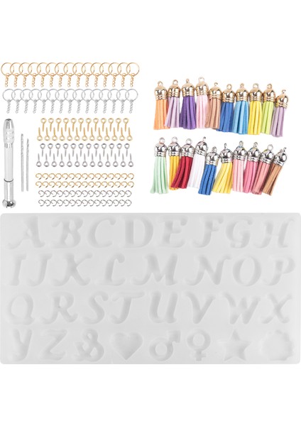 Ters Harf Reçine Kalıp Seti, Reçine Kendin Yap Silikon Kalıp, Harf ve Dekoratif Epoksi Reçine Anahtarlık Yapım Seti (Yurt Dışından) fiyatları