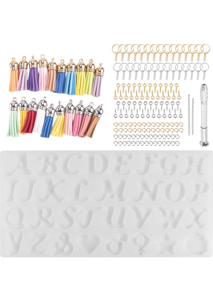 Ters Harf Reçine Kalıp Seti, Reçine Kendin Yap Silikon Kalıp, Harf ve Dekoratif Epoksi Reçine Anahtarlık Yapım Seti (Yurt Dışından) modelleri