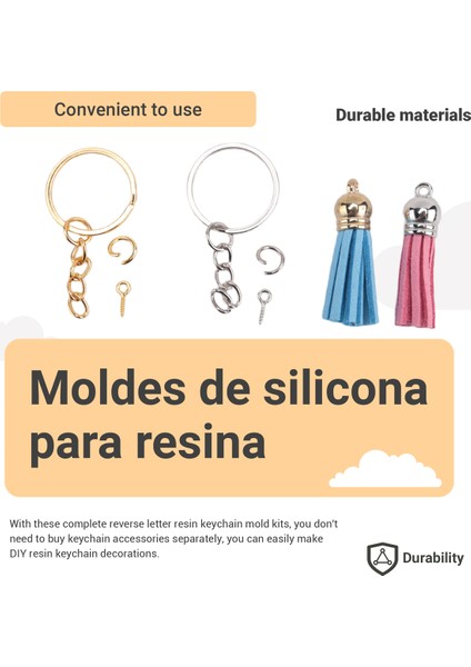 Ters Harf Reçine Kalıp Seti, Reçine Kendin Yap Silikon Kalıp, Harf ve Dekoratif Epoksi Reçine Anahtarlık Yapım Seti (Yurt Dışından) fırsatları