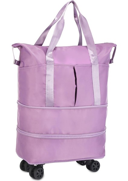 Tekerlekli Seyahat Çantası, Seyahat Için Tekerlekli Genişletilebilir Katlanabilir Seyahat Çantası, Tekerlekli Bagaj Seyahat Çantası, B (Yurt Dışından)